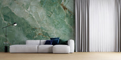 Tapet personalizat marble cu o piatra semipretioasa de agat verde cu insertii sclipitoare pentru un strop de eleganta green agate