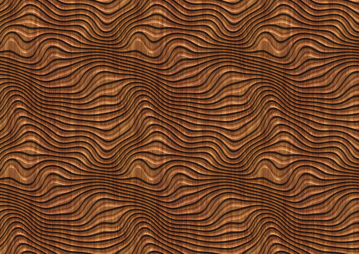 Wavy Wood Personalised Wallpaper