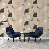 Tapet Personalizat Wood cu model si design modern de lemn dipsus in placi in stil Bauhaus - BAUHAUS MODERN WOOD