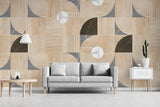 Tapet Personalizat Wood cu model si design modern de lemn dipsus in placi in stil Bauhaus - BAUHAUS MODERN WOOD