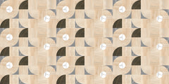 Bauhaus Modern Wood Personalised Wallpaper