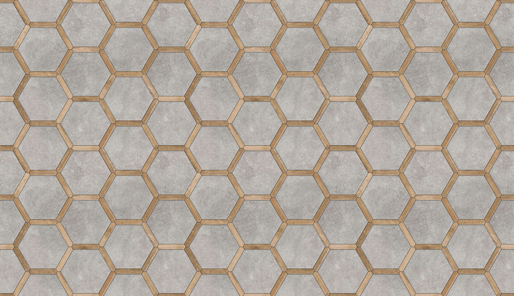 Tapet personalizat - CONCRETE HONEYCOMB