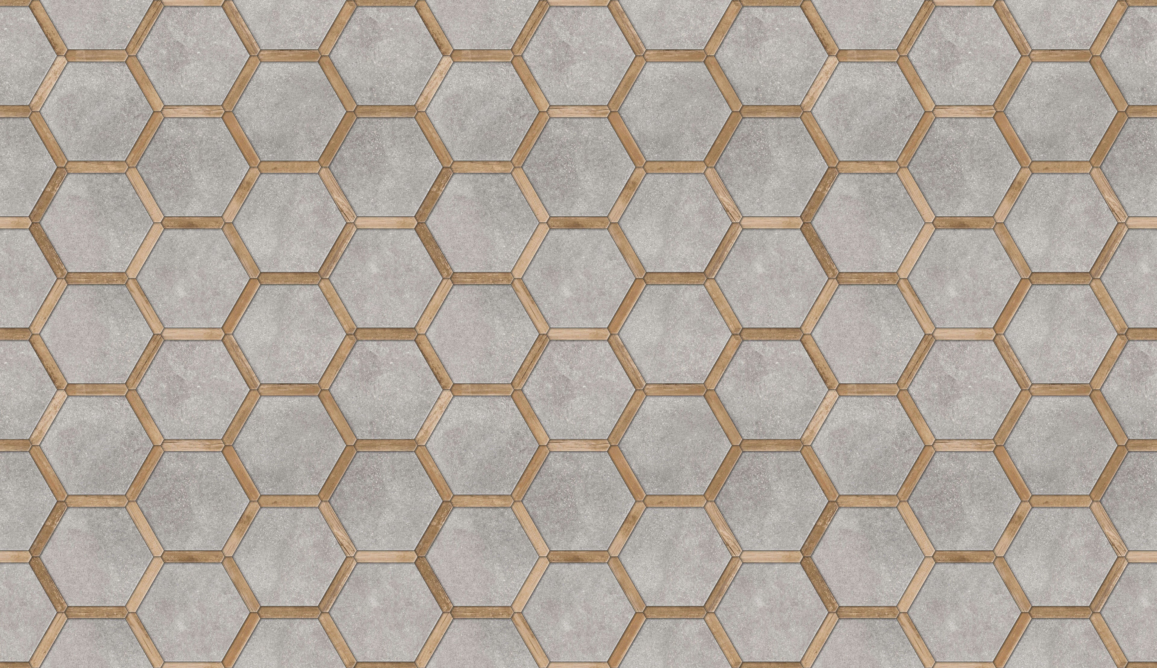 Tapet personalizat - CONCRETE HONEYCOMB