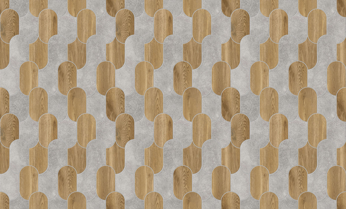 Concrete Art Deco Personalised Wallpaper