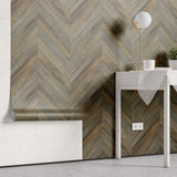 Tapet Personalizat Wood cu textura de placi de lemn tip parchet in nuante de gri - SCANDINAVIAN LIVING
