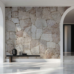 Tapet Personalizat Stone cu piatra naturala de stanca in stil meditarenean - EARTH'S EMBRACE