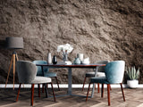 Tapet Personalizat Stone cu piatra naturala de stanca in nuante maronii - NATURAL ROCK WALL