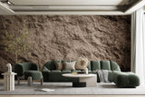 Tapet Personalizat Stone cu piatra naturala de stanca in nuante maronii - NATURAL ROCK WALL