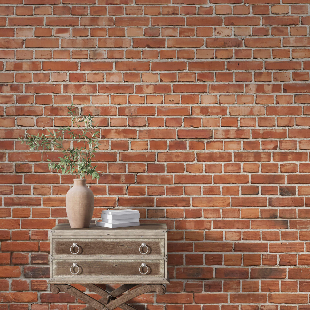 Tapet Personalizat Stone cu perete de caramida rosie - CRIMSON BRICK