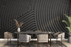 Tapet Personalizat Stone cu ciment texturat in nuante de gri - PLASTER BLACK