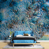 Tapet Personalizat Stone cu piatra minerala texturata in nuante de turcoaz - MINERAL DREAMSCAPE