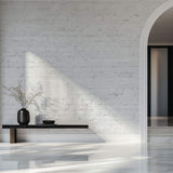 Tapet Personalizat Stone cu perete de caramida alba - WHITE RUSTIC BRICK