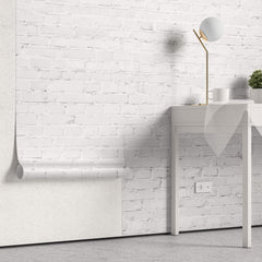 Tapet Personalizat Stone cu perete de caramida alba - WHITE RUSTIC BRICK