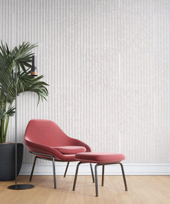 Tapet Personalizat Stone cu textura de plaster alb dispus vertical - VERTICAL WHITE PLASTER