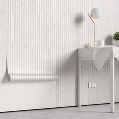 Tapet Personalizat Stone cu textura de plaster alb dispus vertical - VERTICAL WHITE PLASTER
