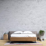 Tapet Personalizat Stone cu perete de caramida alba 1 - WHITE GREY BRICK