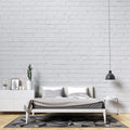 Tapet Personalizat Stone cu perete de caramida alba 2 - HIGHLIGHT WHITE BRICK I