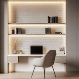 Tapet Personalizat Stone cu perete de caramida alba 2 - HIGHLIGHT WHITE BRICK I