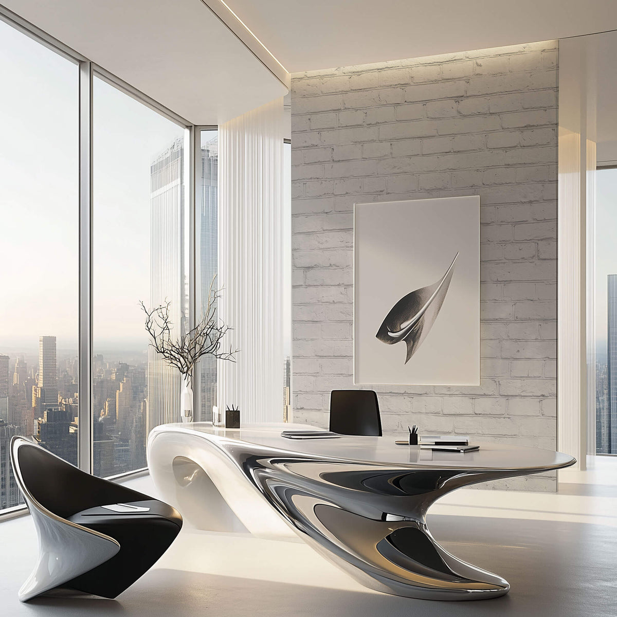 Tapet Personalizat Stone cu perete alb de caramida alba - HIGHLIGHT WHITE BRICK II
