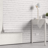 Tapet Personalizat Stone cu perete alb de caramida alba - HIGHLIGHT WHITE BRICK II