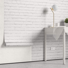 Tapet Personalizat Stone cu perete alb de caramida alba - HIGHLIGHT WHITE BRICK II