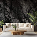 Tapet Personalizat Stone cu perete negru de stanca - CHARCOAL ROCK