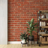 Tapet Personalizat Stone cu perete de caramida rosie - RED BRICK