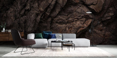 Tapet Personalizat Stone cu piatra de stanca in nuante de maro - EARTHY BROWN STONE