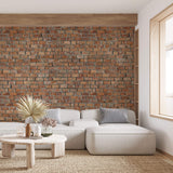 Tapet Personalizat Stone cu perete de caramida veche - OLD SCRAPED BRICKS