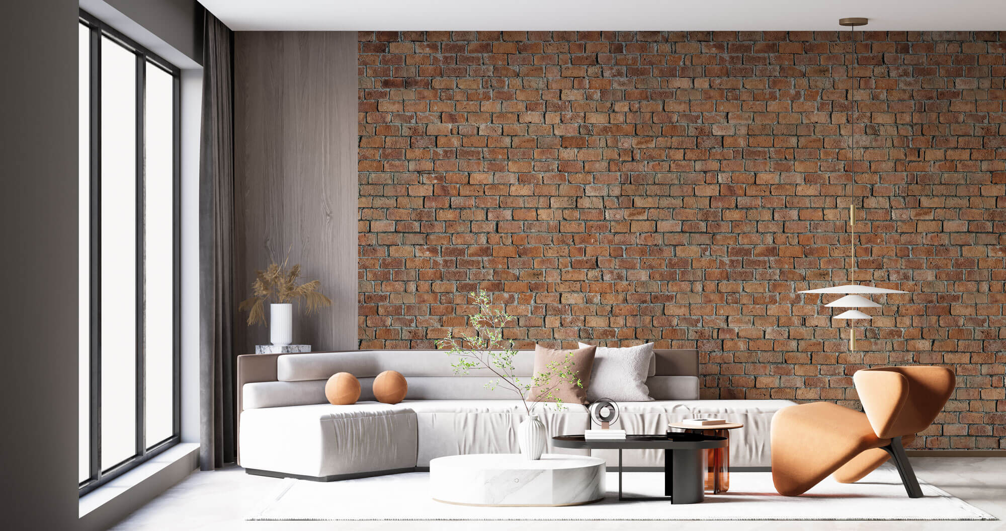 Tapet Personalizat Stone cu perete de caramida veche - OLD SCRAPED BRICKS