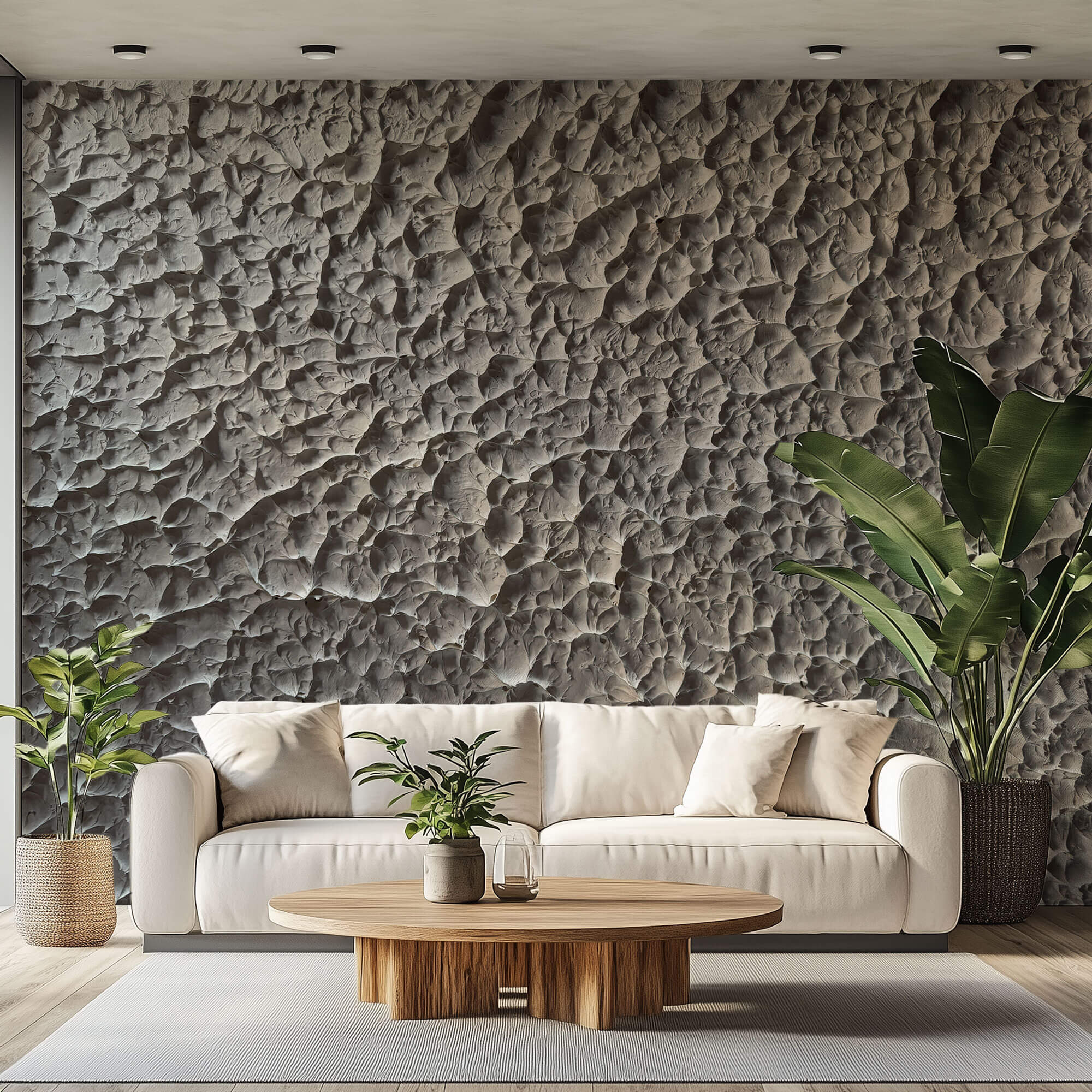 Tapet Personalizat Stone cu vopsea plaster in relief - ROUGH PLASTER