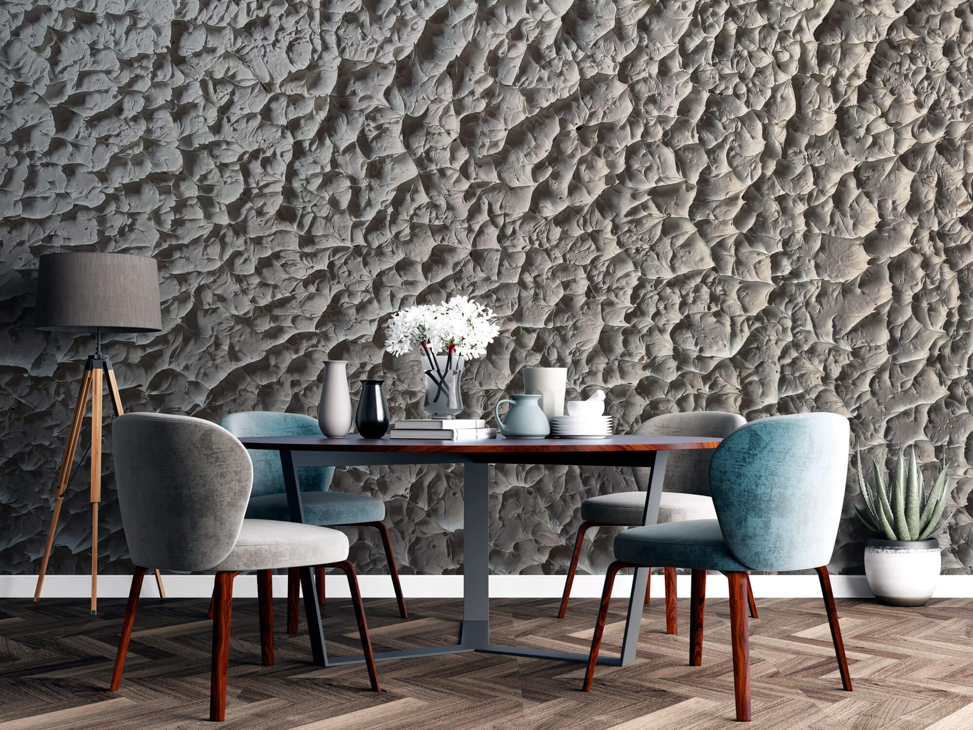 Tapet Personalizat Stone cu vopsea plaster in relief - ROUGH PLASTER