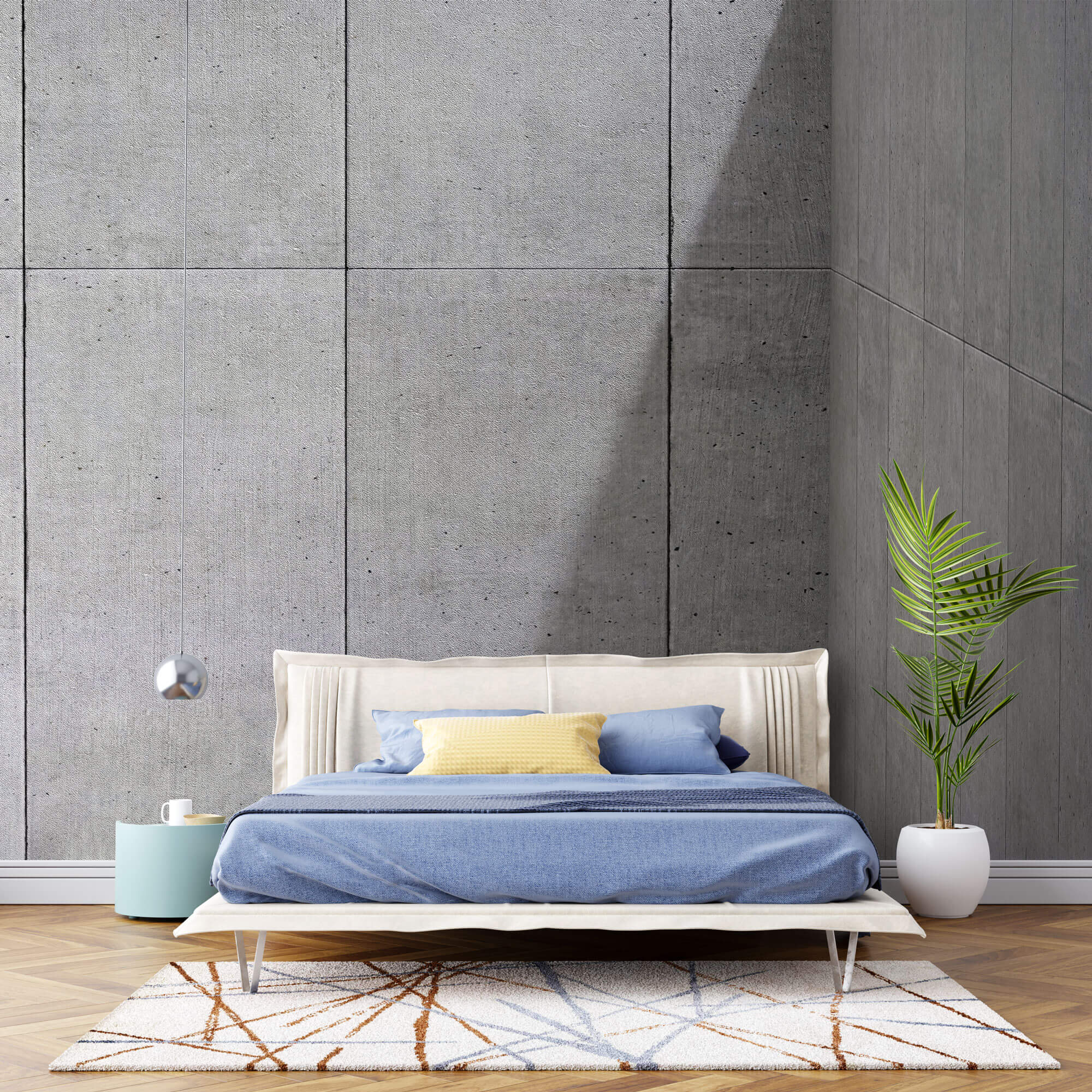 Tapet Personalizat Stone cu placi de ciment cu umbre - INDUSTRIAL CONCRETE PANELS