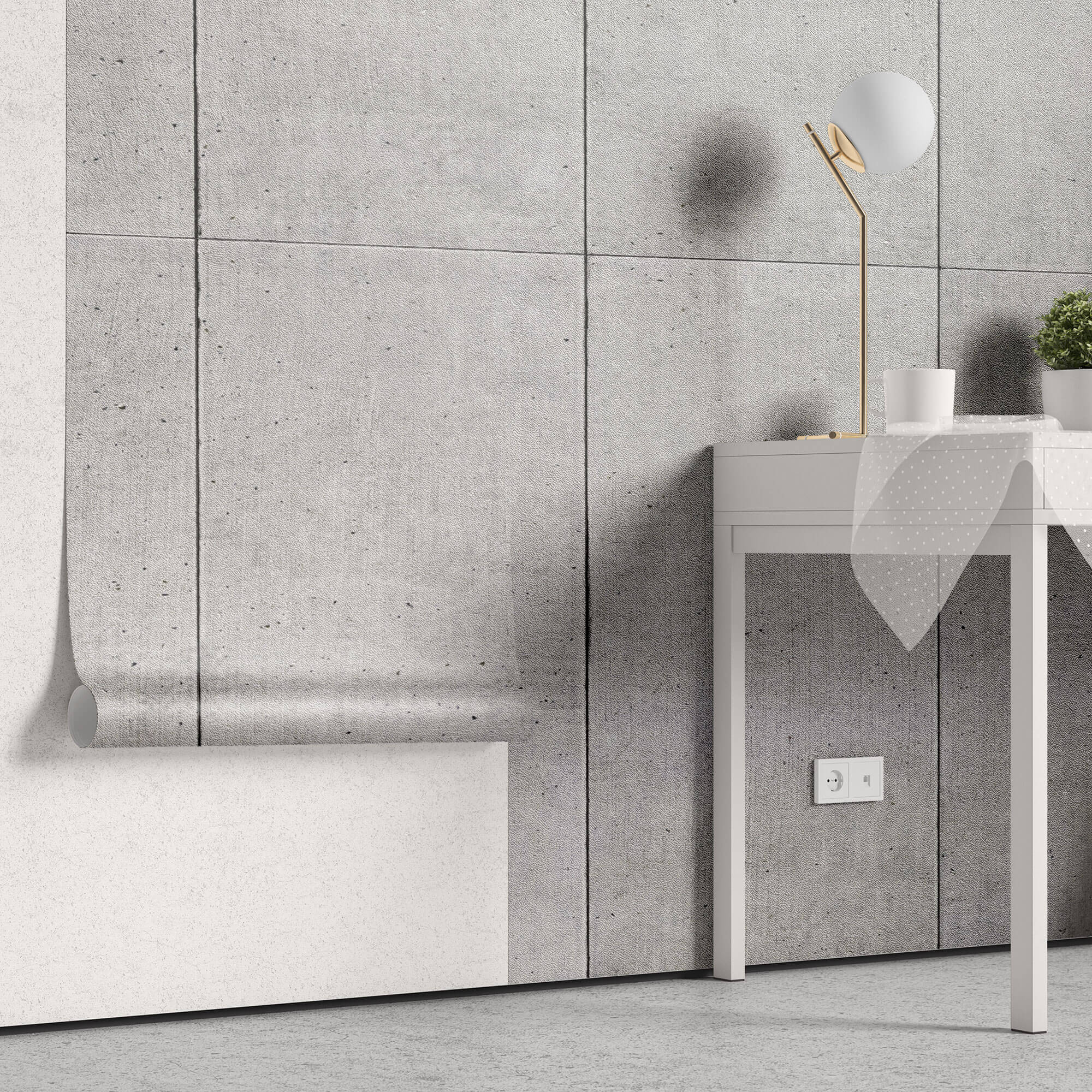 Tapet Personalizat Stone cu placi de ciment cu umbre - INDUSTRIAL CONCRETE PANELS