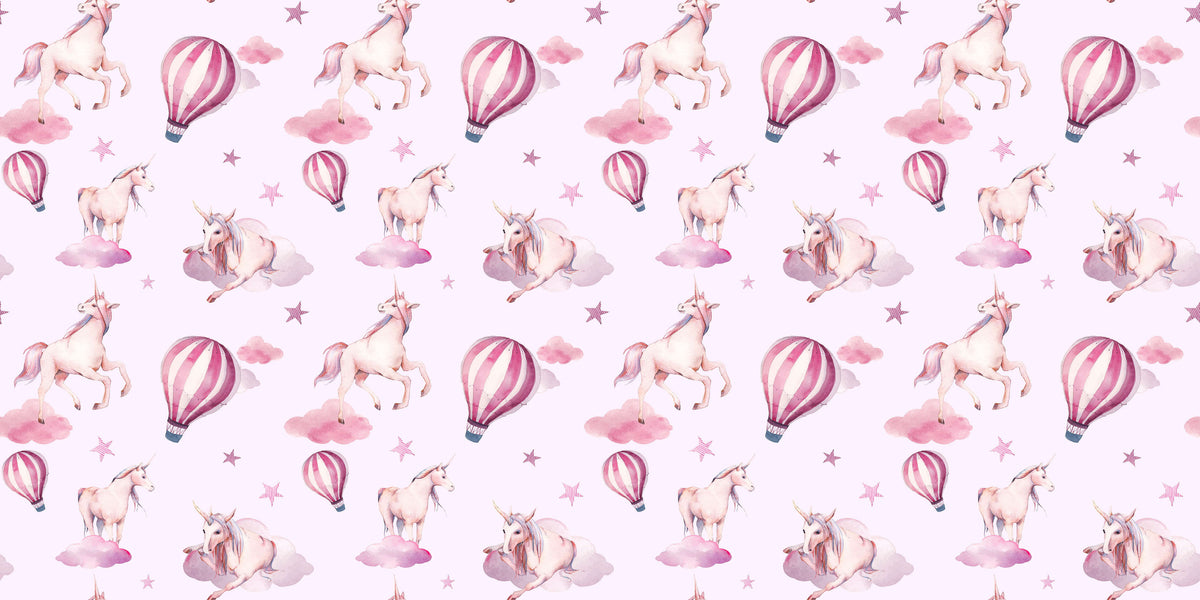 Pink Unicorn Personalised Wallpaper