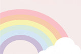 Tapet Personalizat Taramul Printeselor pentru copii cu sectiune de curcubeu iesind din nori - DOODLE RAINBOW