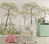 Tapet Personalizat Natura pentru copii cu padure verde si copaci inalti  - HIGH TREES