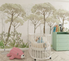 Tapet Personalizat Natura pentru copii cu padure verde si copaci inalti  - HIGH TREES