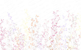 Tapet Personalizat Natura pentru copii cu plante si frunze colorate - PASTEL RAINBOW PLANTS