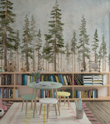 Tapet Personalizat Natura pentru copii cu brazi inalti  - NORWAY SPRUCE