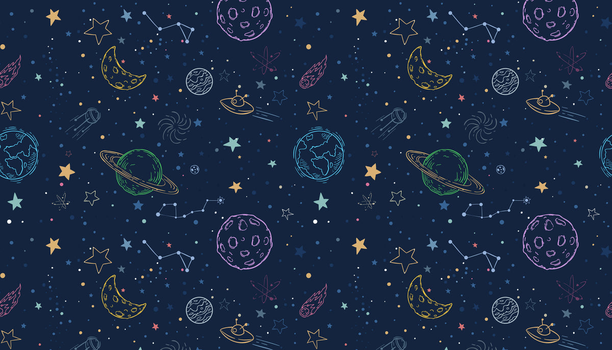 Hand Drawn Galaxy Personalised Wallpaper