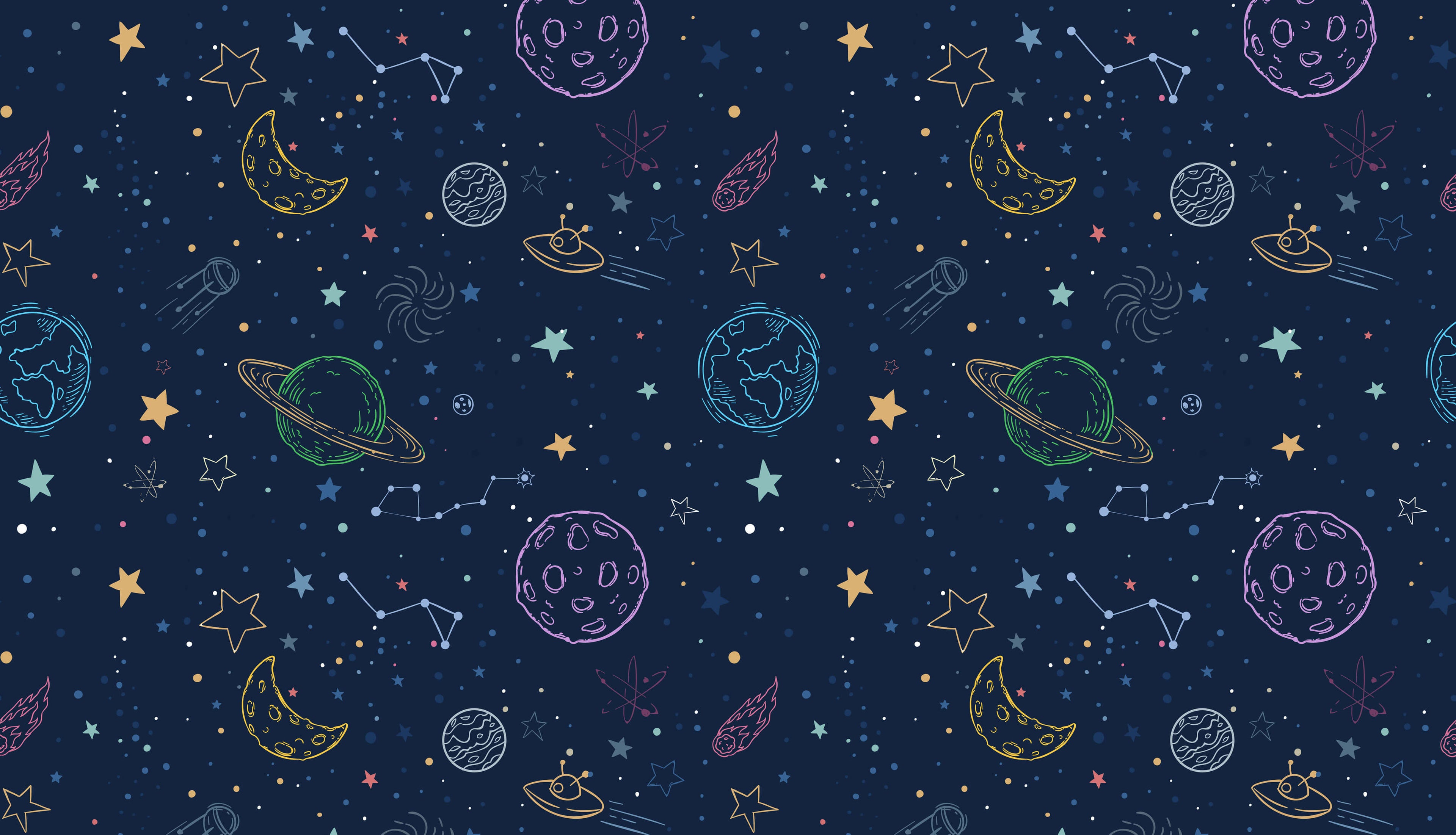 Tapet personalizat - HAND DRAWN GALAXY