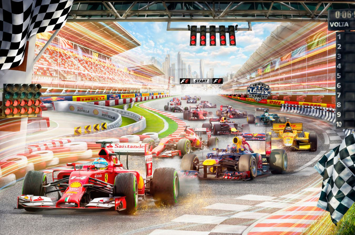Tapet Personalizat Masini cu masini de formula 1 - FORMULA 1 RACE
