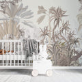 Tapet Personalizat Jungla Amazoniana cu jungla in nuante de verde pal - SOFT BEIGE JUNGLE
