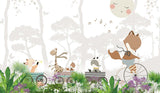 Tapet Personalizat Jungla Amazoniana cu vegetatie vibranta si animale in trenulet - EXOTIC TRAVELS