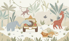 Safari Drive Personalised Wallpaper