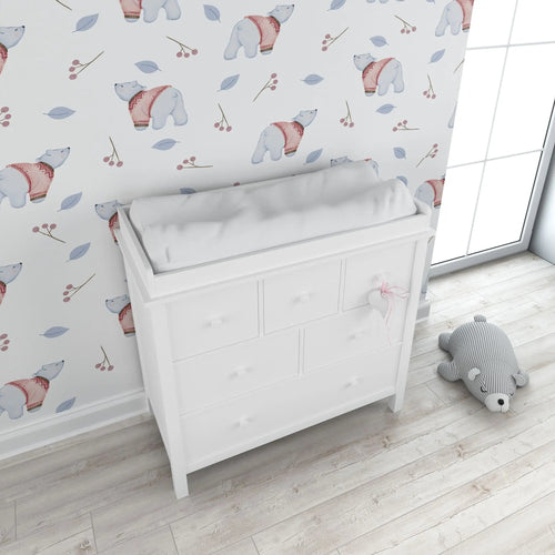 Tapet personalizat lumea animalelor pentru copii cu urs polar simpatic polar bear