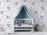 Tapet personalizat lumea animalelor pentru copii cu urs polar simpatic polar bear