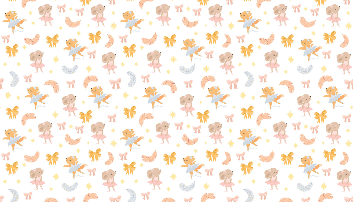 Dancing Animals Personalised Wallpaper