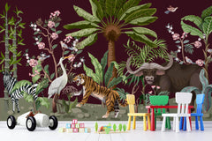 Tapet Personalizat Lumea Animalelor din jungla - VELVET JUNGLE